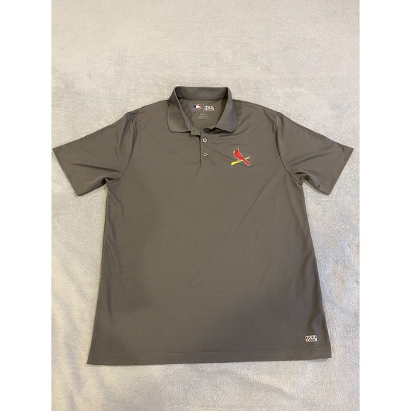 Other - Mens MLB Genuine Merchandise TX3 Cool Short Sleeve Polo‎ Shirt Cardinals Gray XL